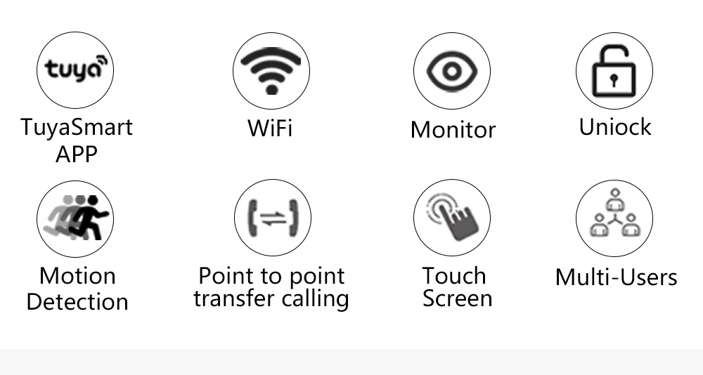 ANJIELO2Wire Digital Video Intercom System TUYA Smart 1080P Doorphone Camera Video Doorbell Support Gate DoorLockRemote Control