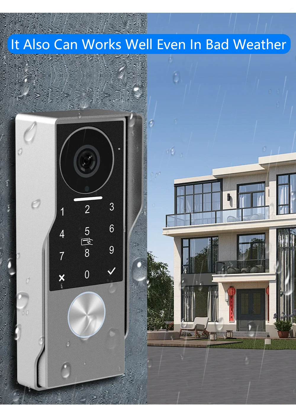 ANJIELO2Wire Digital Video Intercom System TUYA Smart 1080P Doorphone Camera Video Doorbell Support Gate DoorLockRemote Control