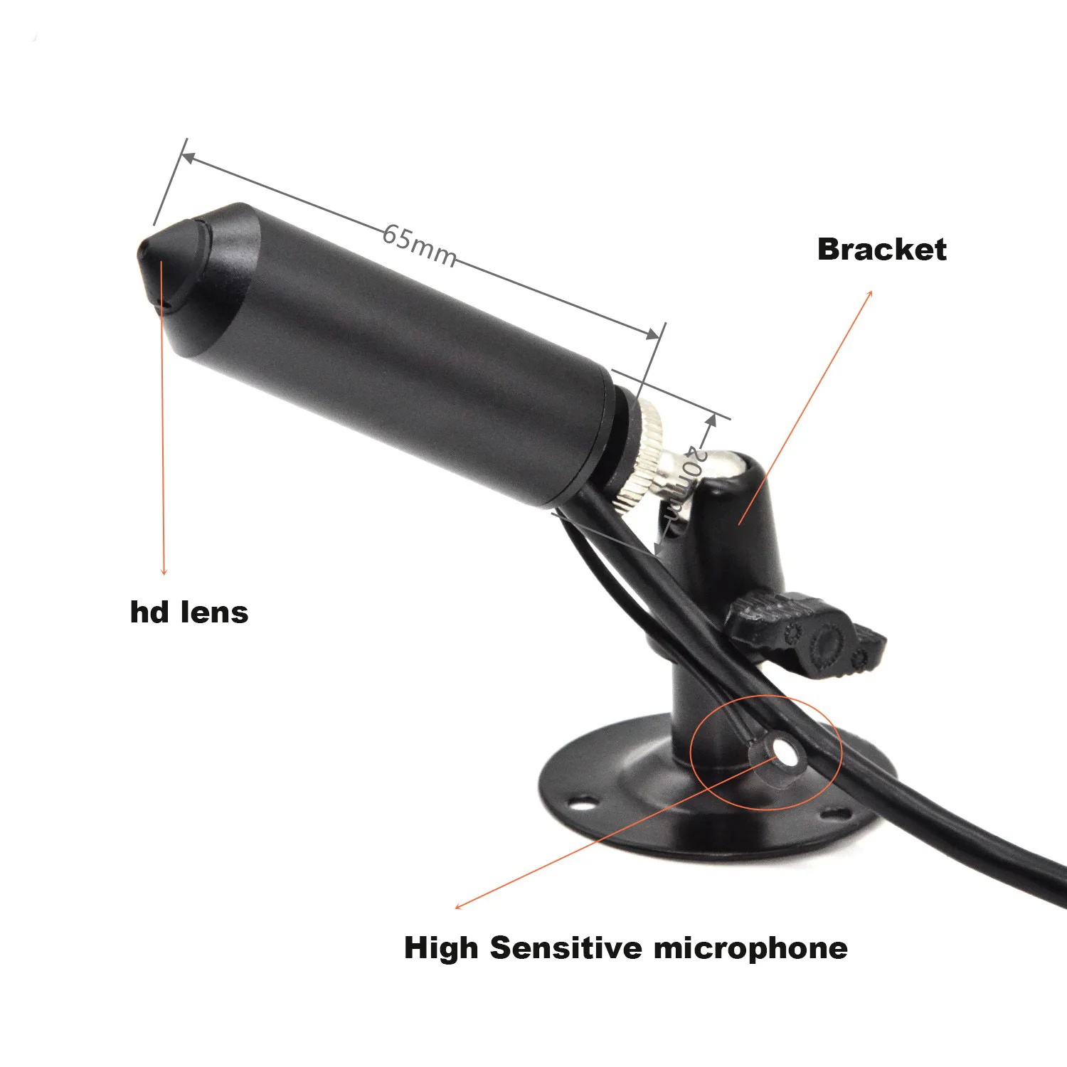 5MP On vif Remote Motion Detection POE Pin hole Mini IP Bullet Camera Covert CCTV Video Surveillance Vandal-Proof Peephole Audio