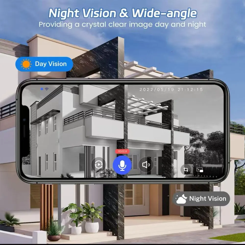 Home Smart Tuay Wireless 2.4G Wifi Peephole Video Door Camera 5MP PIR One Way Audio Security Door Eye With Camera for Apartment