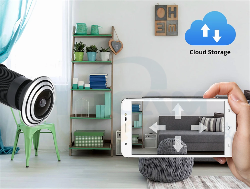 ICSEE 3MP HD Peephole WiFi Camera 170° Wide-angle Door Viewer Motion Detection Smart Home Security Wireless Cat-eye Auto Record