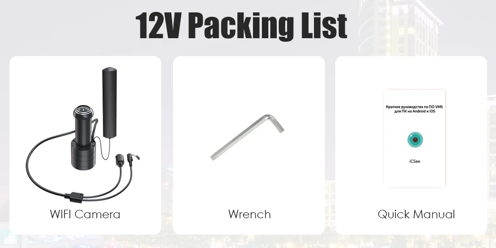 iCSEE Door Eye Hole Security 3MP HD 1.7mm Lens Wide Angle FishEye CCTV Network Mini Peephole Door Wifi Camera P2P Xmeye VMS