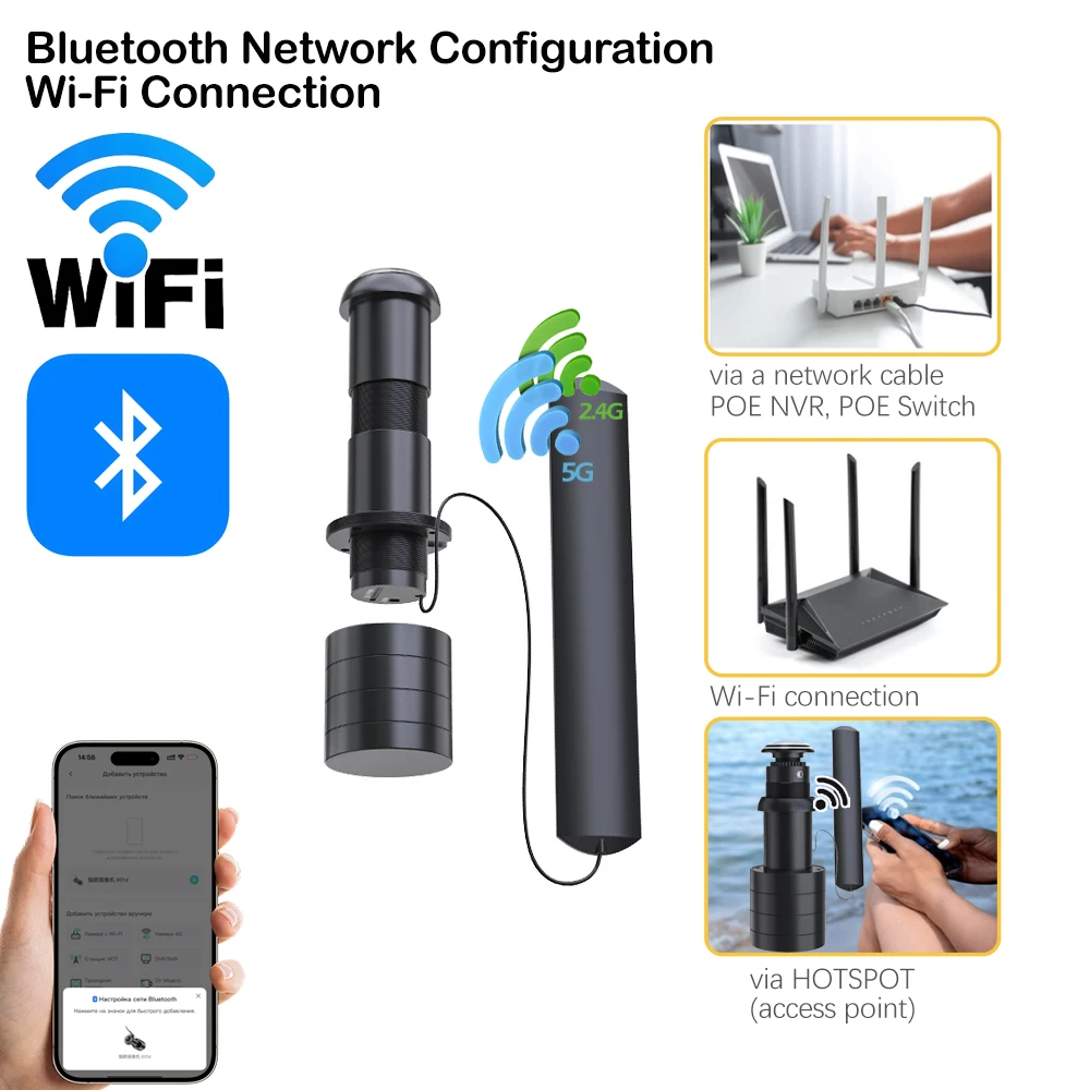 iCSEE Door Eye Hole Security 3MP HD 1.7mm Lens Wide Angle FishEye CCTV Network Mini Peephole Door Wifi Camera P2P Xmeye VMS