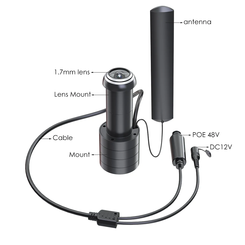 iCSEE Door Eye Hole Security 3MP HD 1.7mm Lens Wide Angle FishEye CCTV Network Mini Peephole Door Wifi Camera P2P Xmeye VMS