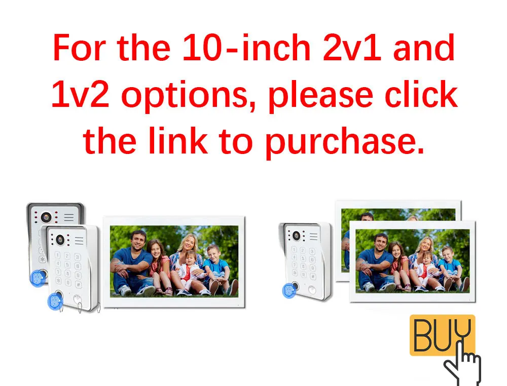 ANJIELO Fingerprint 5in1 Unlock Wifi Doorbell Video Intercom System for Home Doorphone Tuya Smart 1080P Monitor Security Protect