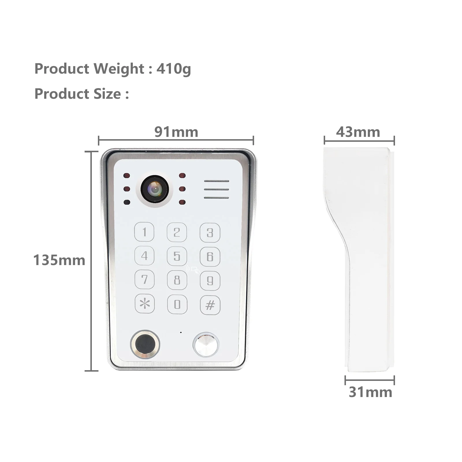 ANJIELO Fingerprint 5in1 Unlock Wifi Doorbell Video Intercom System for Home Doorphone Tuya Smart 1080P Monitor Security Protect
