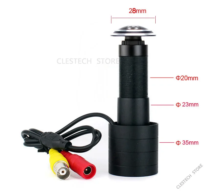 1.7mm Panorama Door CatEye Hole AHD CCTV Mini Camera 1080P Peephole Fisheye 4in1 Sensor Star Light Super wide Angle Surveillance
