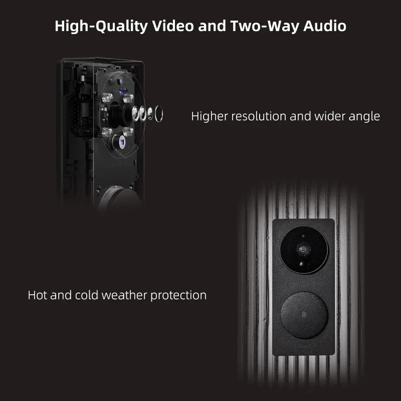 Aqara Smart Doorbell G4 Video Doorbell Electronic Cat's eye 1080P HD Night Vision Wireless Remote Monitoring for HomeKit APP