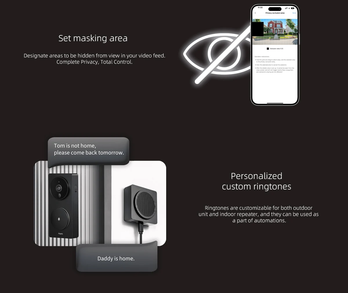 Aqara Smart Doorbell G4 Video Doorbell Electronic Cat's eye 1080P HD Night Vision Wireless Remote Monitoring for HomeKit APP