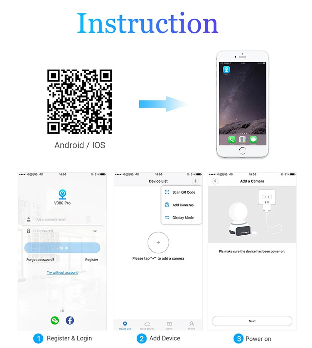 HD 1080P Door Peephole Viewer WIFI Camera 170 °Wide Angle 940nm IR Night Vision Supports Two-way Voice for Home Security