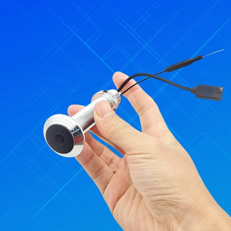 16MM Diameter V380 Mini WiFi Peephole Security Door Cat Eye Wide-angle Infrared Night Vision H.265 P2P ONVIF Camera SD Card Slot