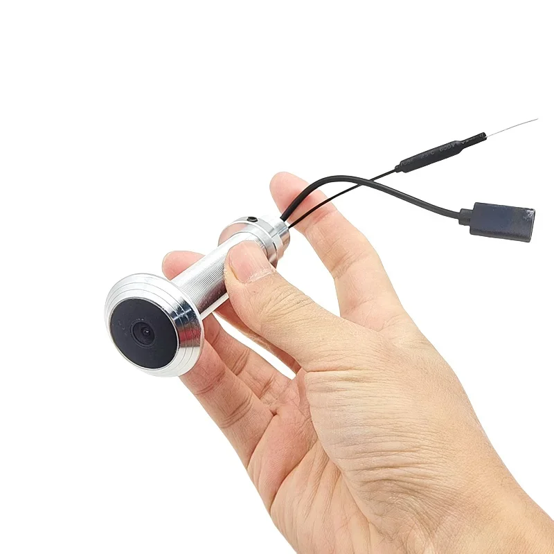 16MM Diameter V380 Mini WiFi Peephole Security Door Cat Eye Wide-angle Infrared Night Vision H.265 P2P ONVIF Camera SD Card Slot