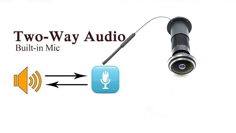 V380 Pro Door Eye Hole Security 1080P HD 1.78mm Lens Wide Angle FishEye CCTV Network Mini Peephole Door WifI Camera P2P ON VIF