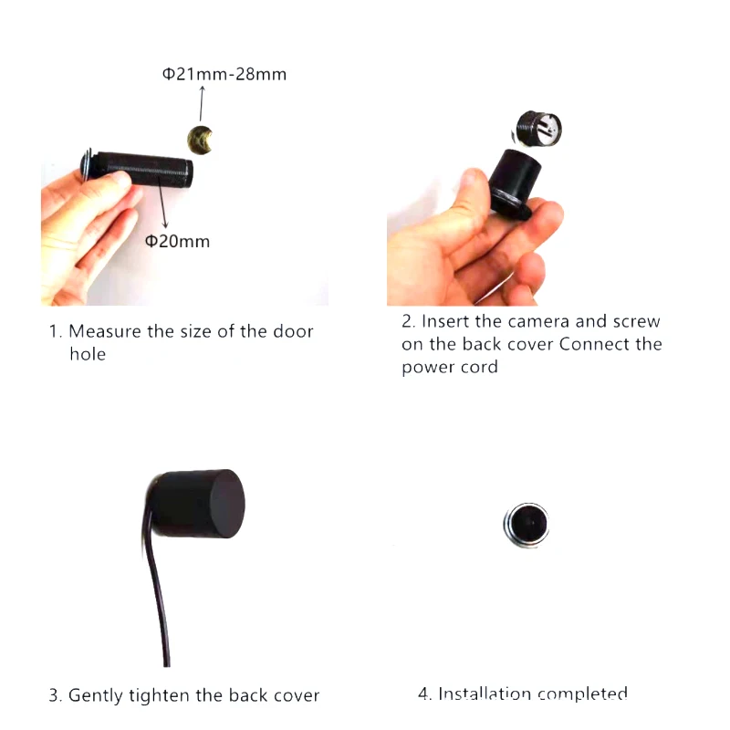 V380 Pro Door Eye Hole Security 1080P HD 1.78mm Lens Wide Angle FishEye CCTV Network Mini Peephole Door WifI Camera P2P ON VIF