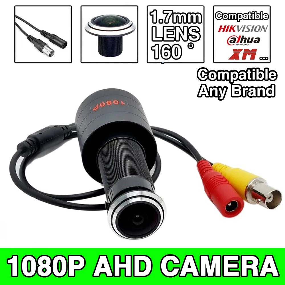 CVI TVI 4in1 AHD CCTV Camera 1920*1080P 1.7mm Fisheye Door Hole Cat Eye Super Wide Angle HD Surveillance Mini Peephole