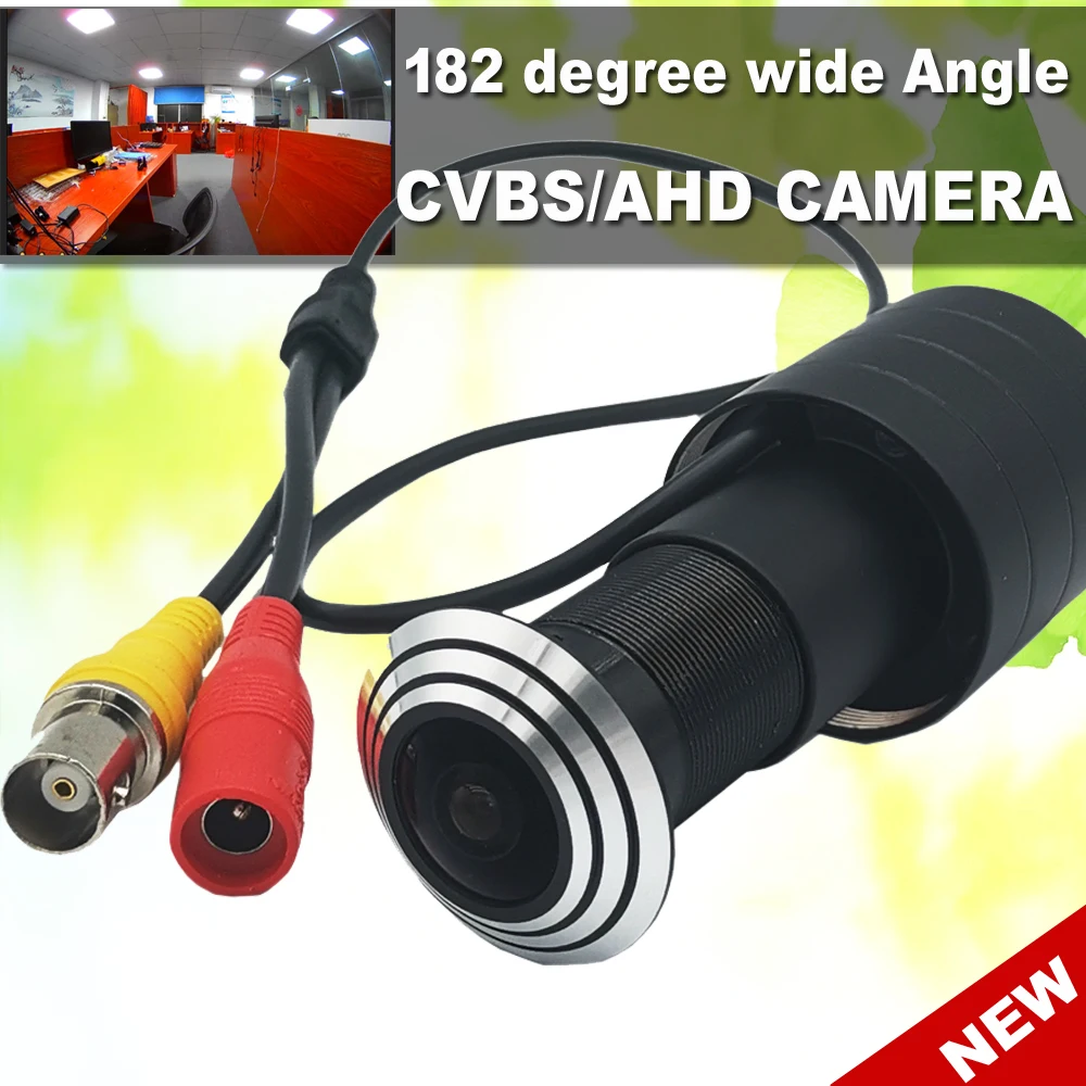 CVBS AHD DOOR CAMERA Kit 1080p Eye Fisheye Hole SD Card Cable Security Mini Peephole 7 lnch IPS Monitor DVR Wired Video Recorder