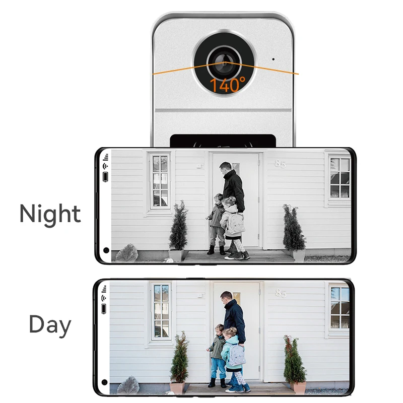 4 Wire Digital Video Intercom System 7 / 10.1 Inch Wireless WIFI Monitor 1080P Doorphone Camera Video Doorbell Card Tuya Unlock