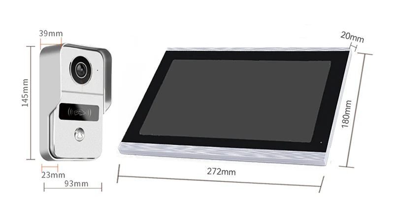 4 Wire Digital Video Intercom System 7 / 10.1 Inch Wireless WIFI Monitor 1080P Doorphone Camera Video Doorbell Card Tuya Unlock