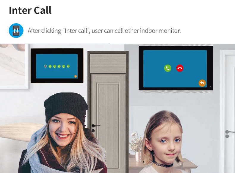 4 Wire Digital Video Intercom System 7 / 10.1 Inch Wireless WIFI Monitor 1080P Doorphone Camera Video Doorbell Card Tuya Unlock