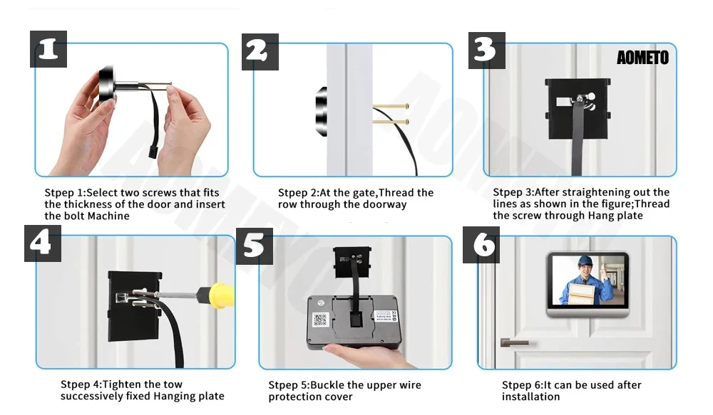 4.3 Inch 5MP Baby Monitor Tuya SmartLife Home WiFi Digital Peephole Door Eye Video Camera Home Security NightVision Video Viewer