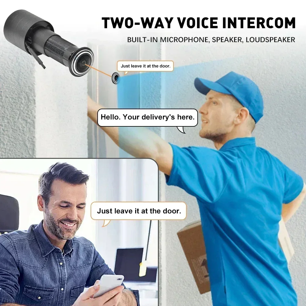 Door Viewer Video-eye Camera Tuya APP Smart Video Peephole 2MP Wifi Cam Motion Detection Two-way Audio Home Security Cameras
