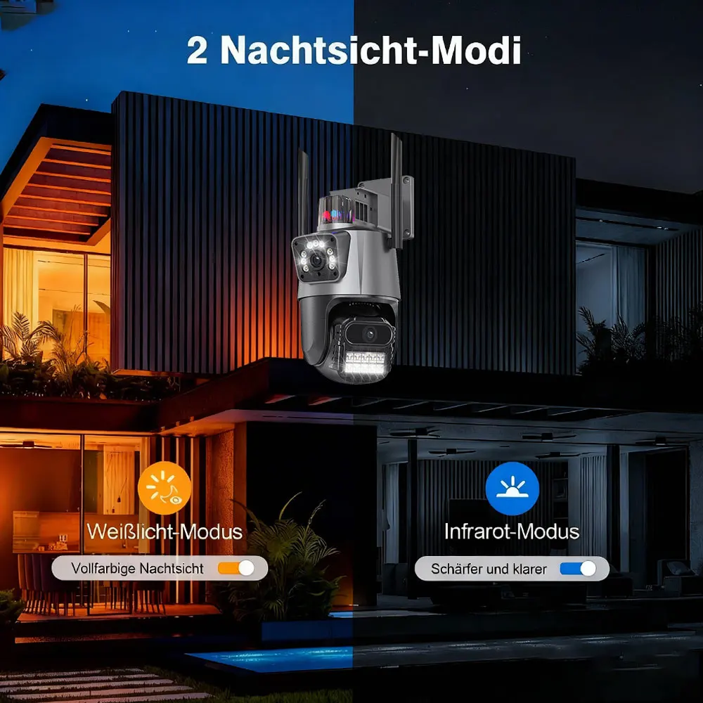 Icsee 8MP Outdoor PTZ Rotate Camera Wireless Security System Smart Wifi NVR Kit 4K Camera NVR Kit 8CH 5MP WiFi NVR