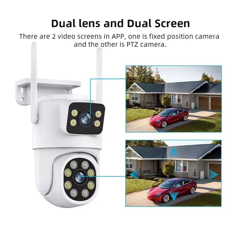 8MP PTZ Video Surveillance System 8CH WiFi NVR CCTV Security Camera Dome WIFI Auto Tracking Kit Two Way Audio Waterproof Rotate