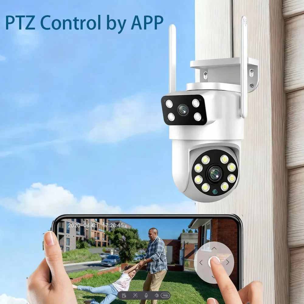 8MP PTZ Video Surveillance System 8CH WiFi NVR CCTV Security Camera Dome WIFI Auto Tracking Kit Two Way Audio Waterproof Rotate