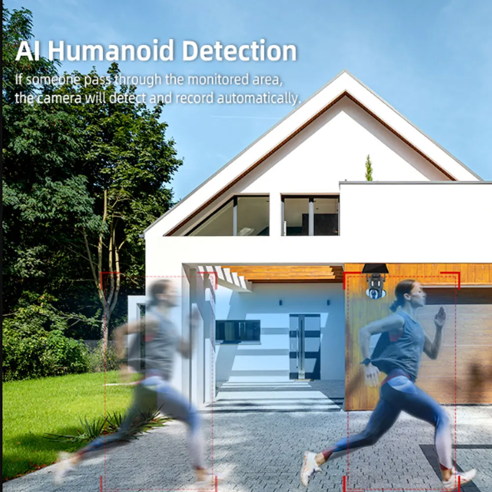 8MP PTZ Video Surveillance System 8CH WiFi NVR CCTV Security Camera Dome WIFI Auto Tracking Kit Two Way Audio Waterproof Rotate