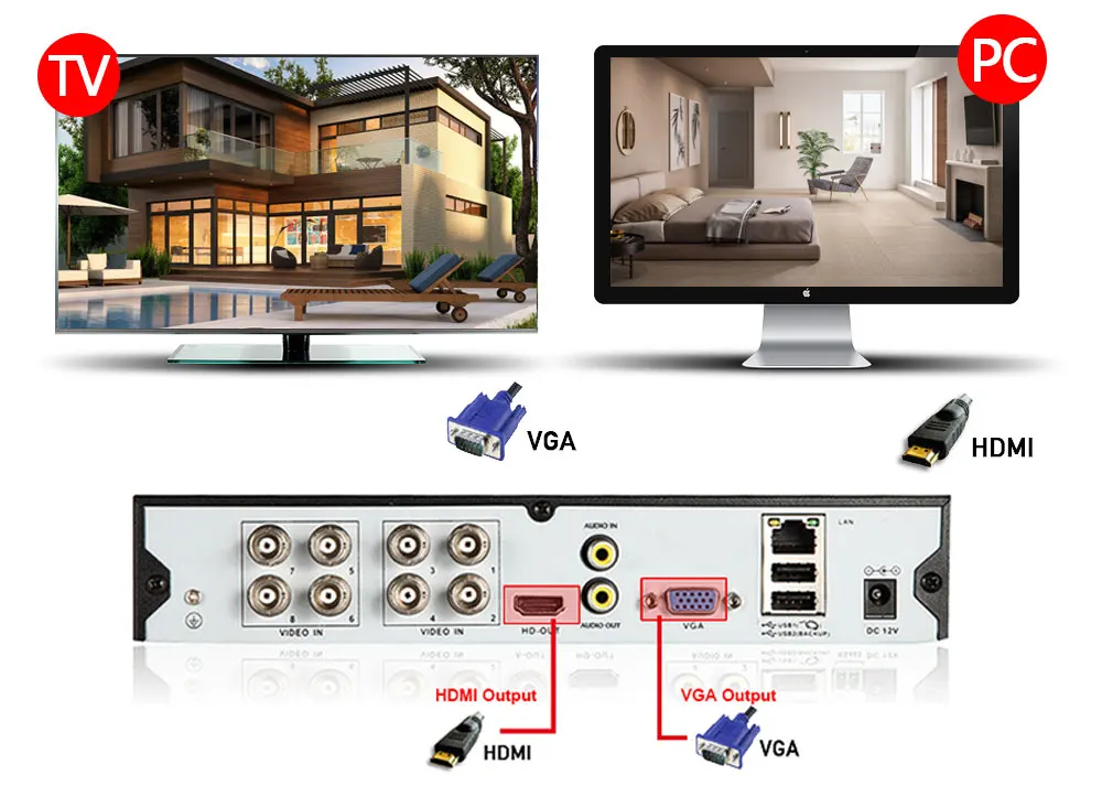 H.265 8CH 4K AHD DVR Kit 8 Channels HD 8MP Outdoor Waterproof CCTV Security AHD Camera System Video Surveillance Kit XMEYE 4CH