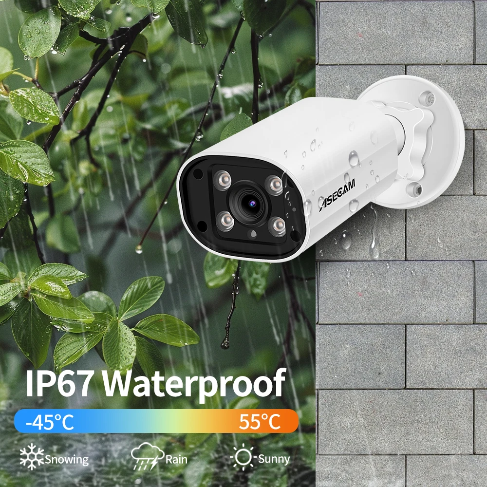 ASECAM 8MP 4K Security Camera System Outdoor Audio CCTV NVR AI Humanoid Detection Color Night Video Surveillance Camera Kit