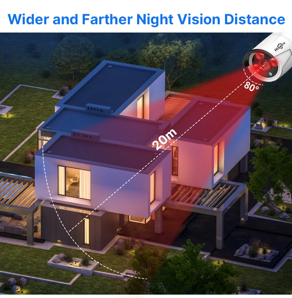 Hiseeu 4K 8MP POE Security Camera System AI Face Detection 8 Port NVR H.265 Home Waterproof CCTV Surveillance IP Camera Kit