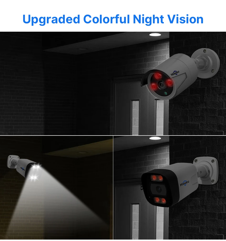 Hiseeu 4K 8MP POE Security Camera System AI Face Detection 8 Port NVR H.265 Home Waterproof CCTV Surveillance IP Camera Kit