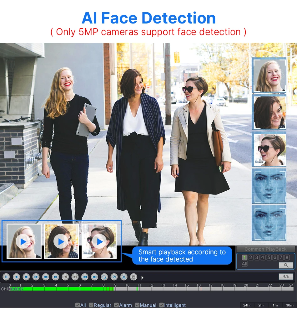 Hiseeu 4K 8MP POE Security Camera System AI Face Detection 8 Port NVR H.265 Home Waterproof CCTV Surveillance IP Camera Kit