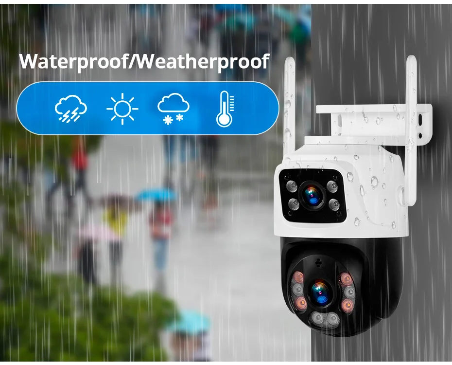 KERUI Waterproof 6MP HD Wireless Dual Lens PTZ WIFI IP Home Security Surveillance Camera System 8CH NVR Video H.265 CCTV Kit