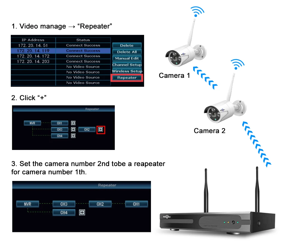 Hiseeu 5MP WiFi Video Surveillance Camera System 10CH P2P NVR Motion Audio Set Outdoor IR Night Vision CCTV Camera Security Kit