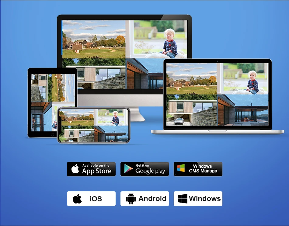 Hiseeu 5MP WiFi Video Surveillance Camera System 10CH P2P NVR Motion Audio Set Outdoor IR Night Vision CCTV Camera Security Kit