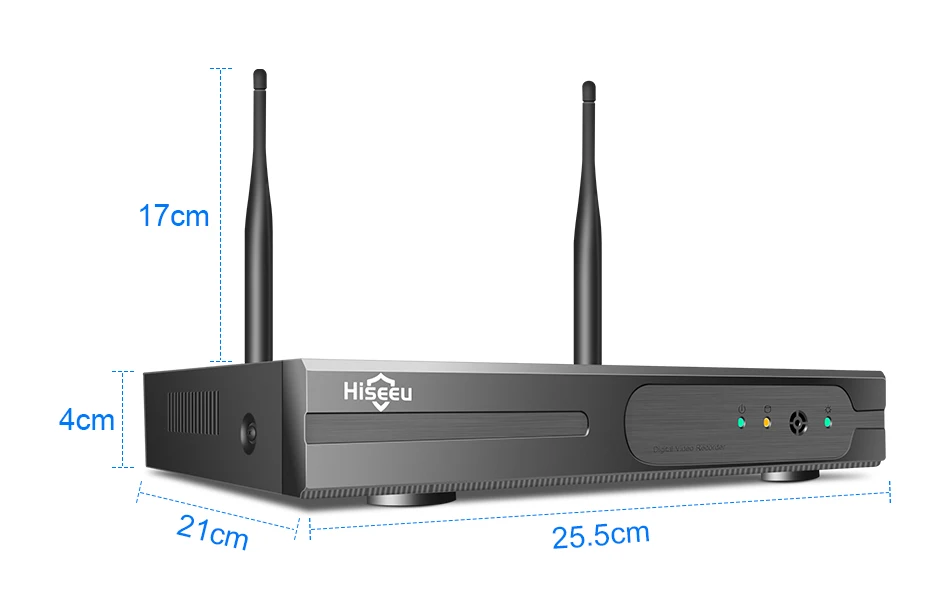 Hiseeu 5MP WiFi Video Surveillance Camera System 10CH P2P NVR Motion Audio Set Outdoor IR Night Vision CCTV Camera Security Kit