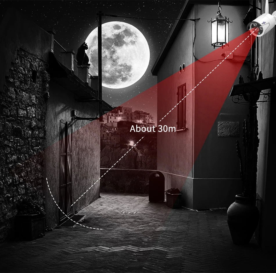 Hiseeu 5MP WiFi Video Surveillance Camera System 10CH P2P NVR Motion Audio Set Outdoor IR Night Vision CCTV Camera Security Kit