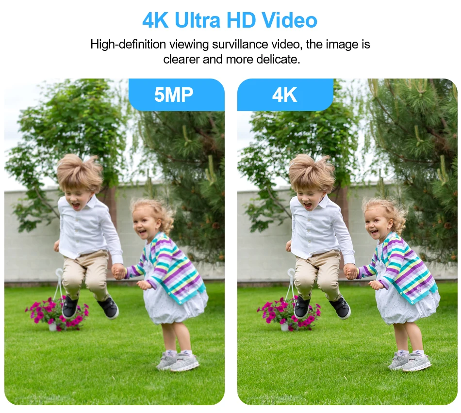 8MP Security Camera System 4K POE NVR Video Surveillance Kit  5MP 4MP Audio Ai Face Detect Color Night Vision IP CCTV Camera Set