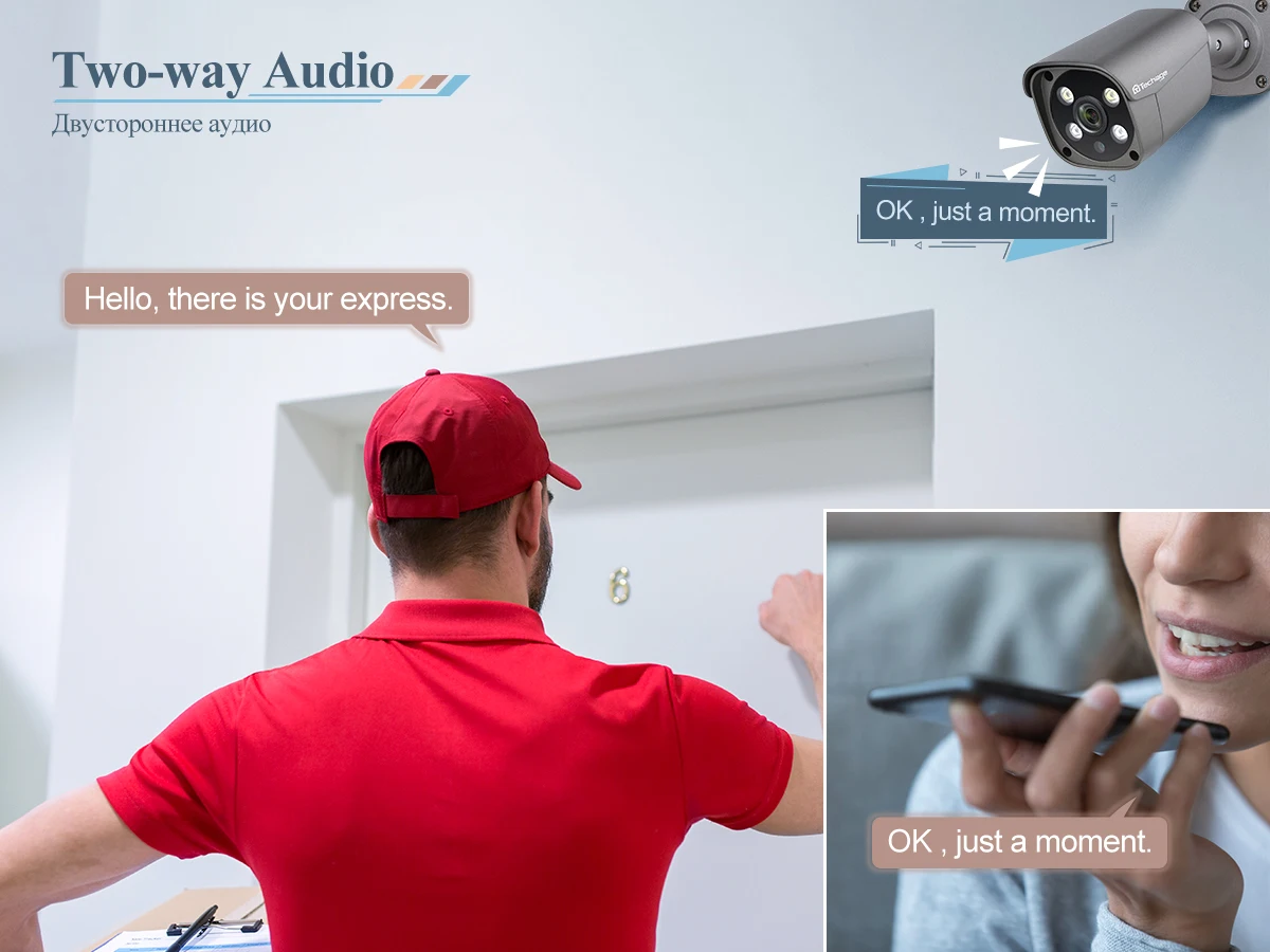 Techage 16CH 8MP 5MP POE Surveillance Camera CCTV System Camera H.265 4K Two-way Audio NVR Human Face Recognition Security Set