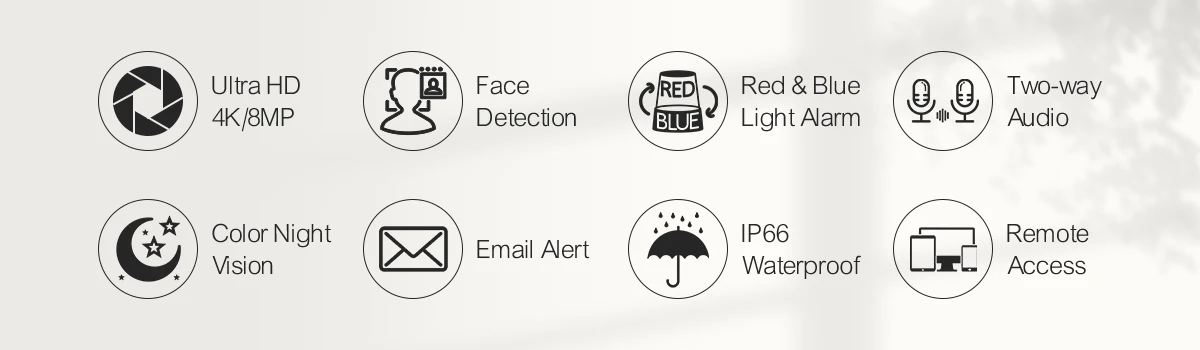 Techage 16CH 8MP 5MP POE Surveillance Camera CCTV System Camera H.265 4K Two-way Audio NVR Human Face Recognition Security Set