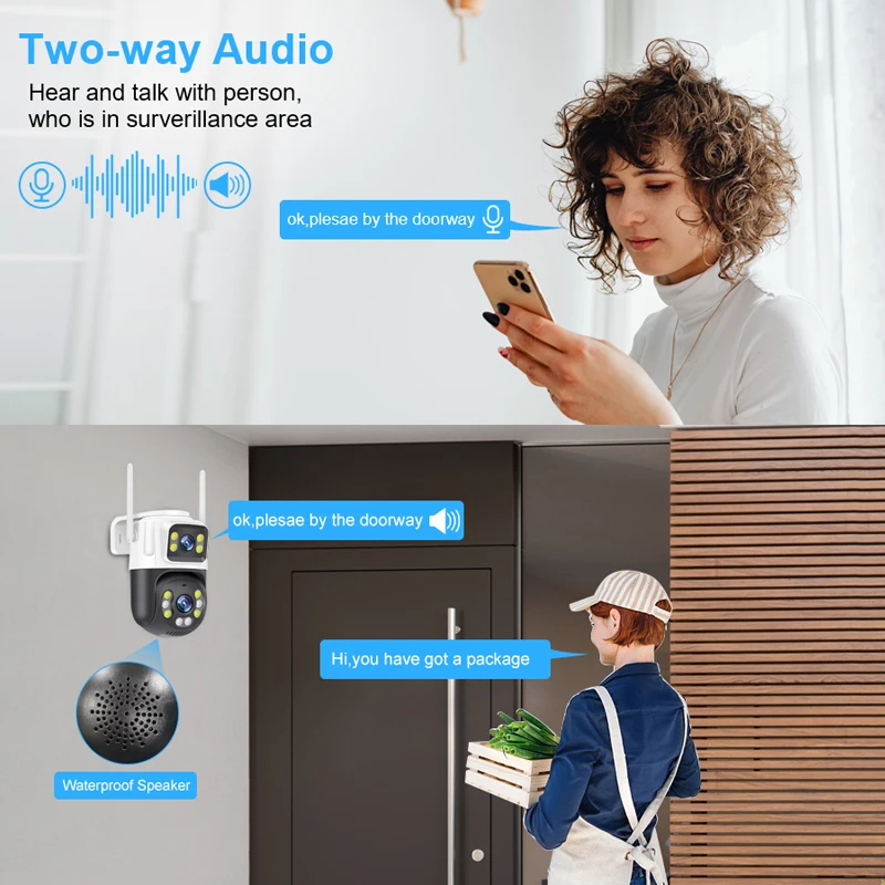 Smar 8CH 6MP Wireless PTZ Camera Dual Lens WIFI Security Kit NVR Recorder Set IP Camera 2-Way Audio Video Surveillance System