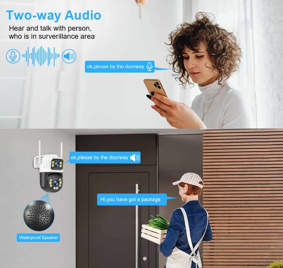 Smar 8CH 6MP Wireless PTZ Camera Dual Lens WIFI Security Kit NVR Recorder Set IP Camera 2-Way Audio Video Surveillance System