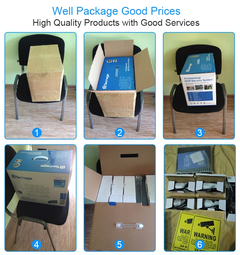 Techage 8CH HD 4MP POE Surveillance Camera CCTV Security System H.265 Face Detect Outdoor Two-way Audio IP Camera P2P Video NVR