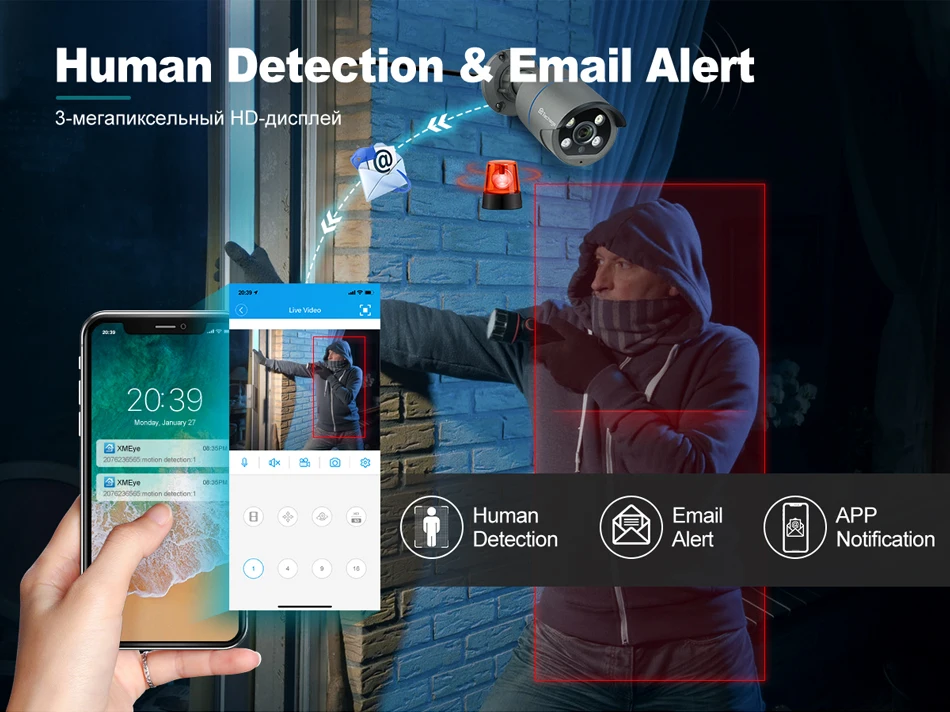 Techage 8CH HD 4MP POE Surveillance Camera CCTV Security System H.265 Face Detect Outdoor Two-way Audio IP Camera P2P Video NVR