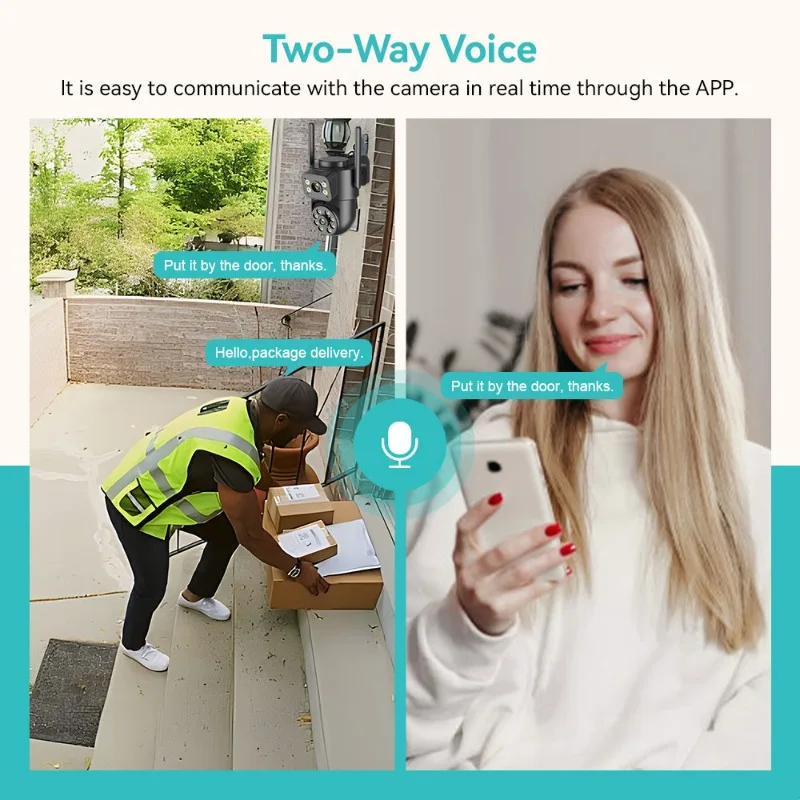 8MP 4K Wireless CCTV System PTZ WiFi Camera Two Way Audio IP66 Waterproof IP Camera 8CH NVR P2P Surveillance Kit iCSee APP