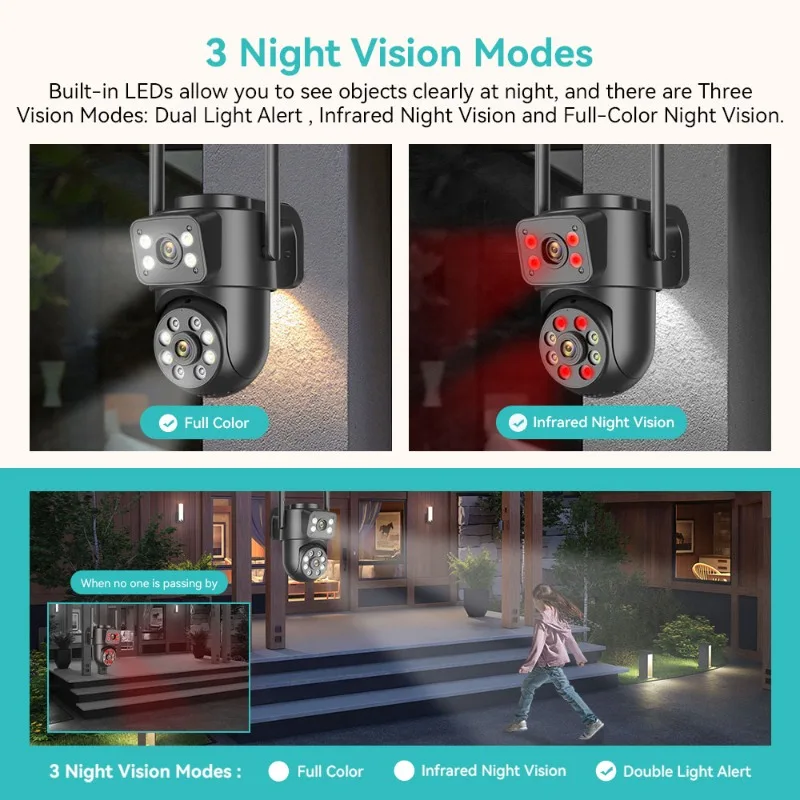 8MP 4K Wireless CCTV System PTZ WiFi Camera Two Way Audio IP66 Waterproof IP Camera 8CH NVR P2P Surveillance Kit iCSee APP