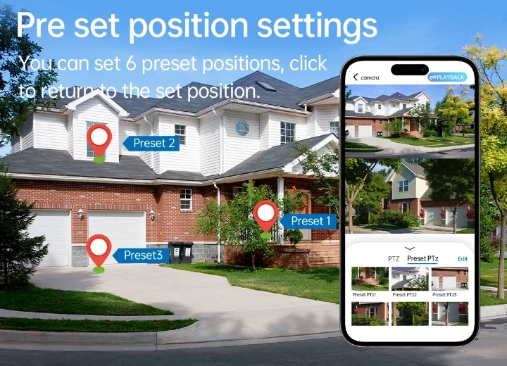 Wifi IP Camera Three Lenses Solar Outdoor Waterproof  15MP 8K PIR Night Vision Human Auto Tracking Surveillance Camera V380 Pro