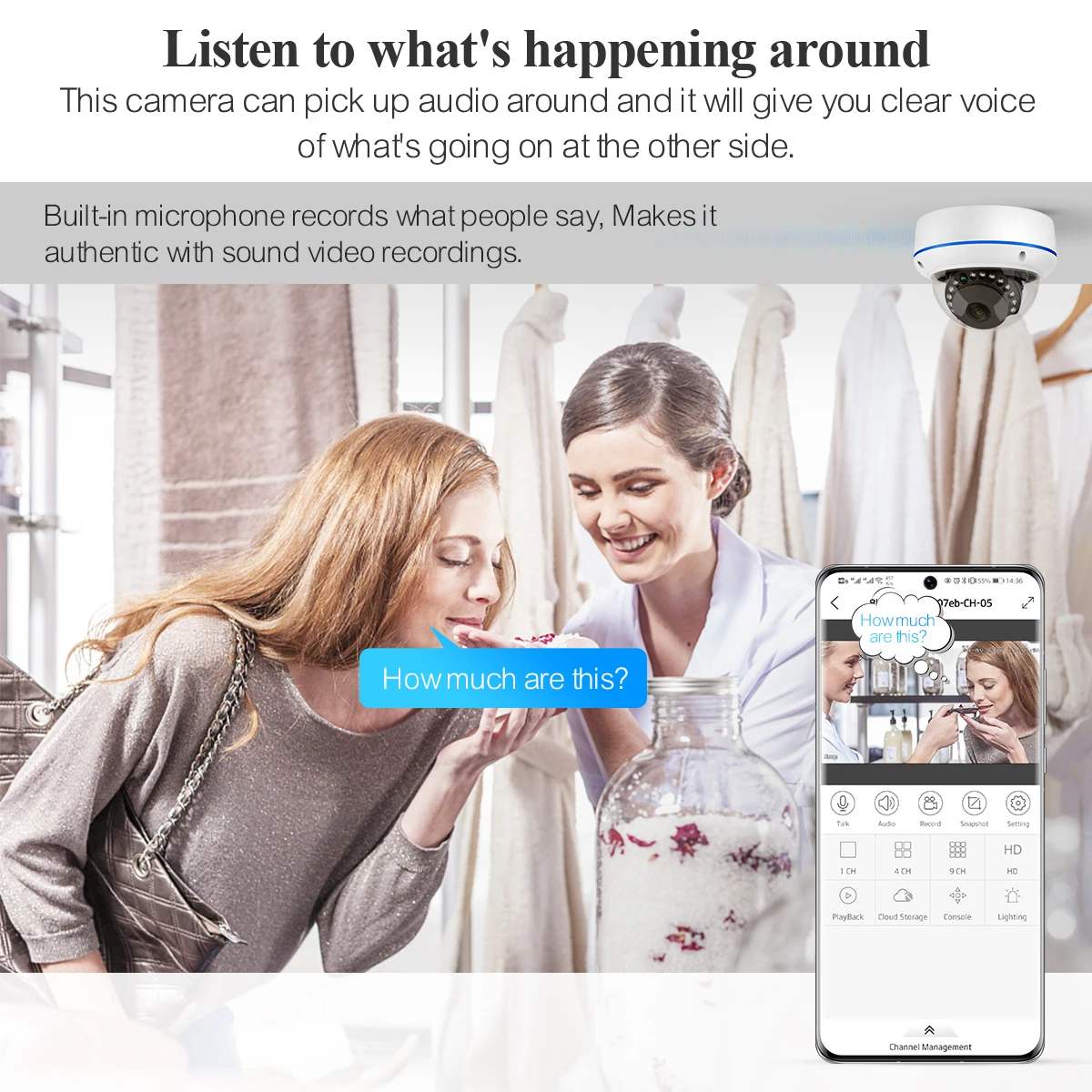 Techage H.265 5MP 8CH POE Camera System One-way Audio Vandalproof Camera Metal Indoor CCTV Video Security Surveillance Kit P2P